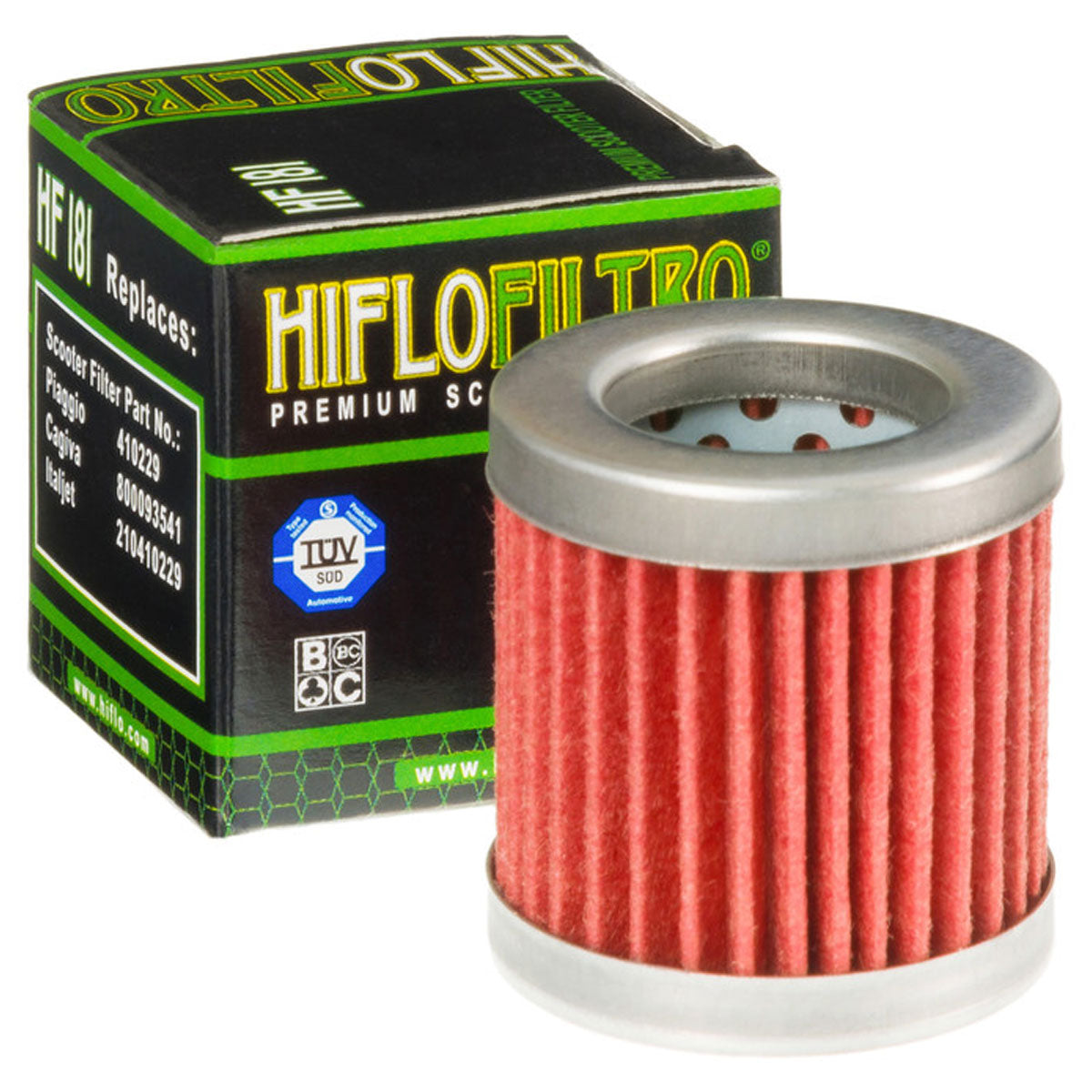 Hiflofiltro HF181 Oil Filter Red / Silver