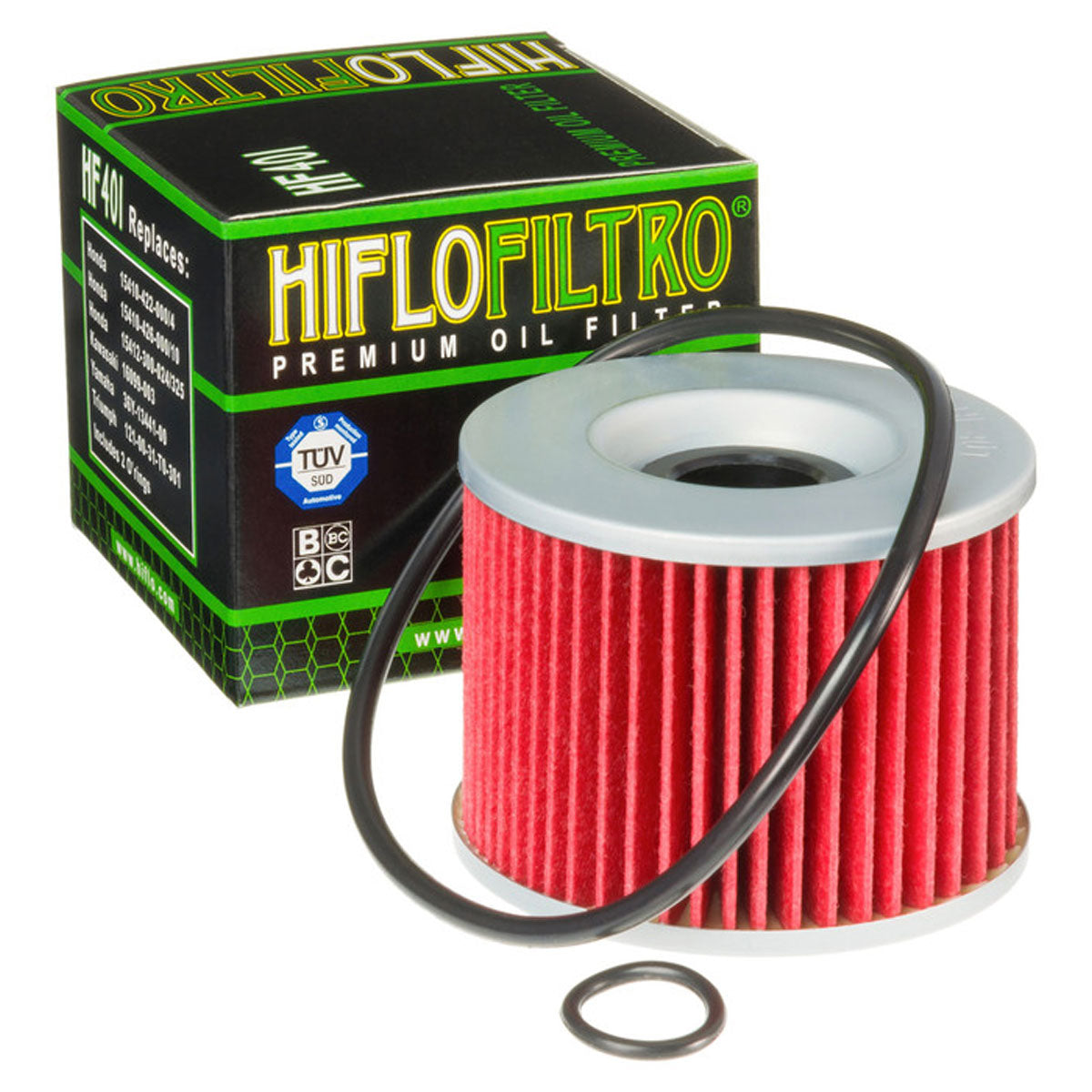 Hiflofiltro HF401 Oil Filter Red / Silver