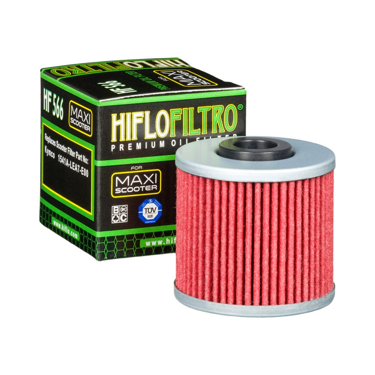 Hiflofiltro HF566 Scooter Oil Filter Red / Silver