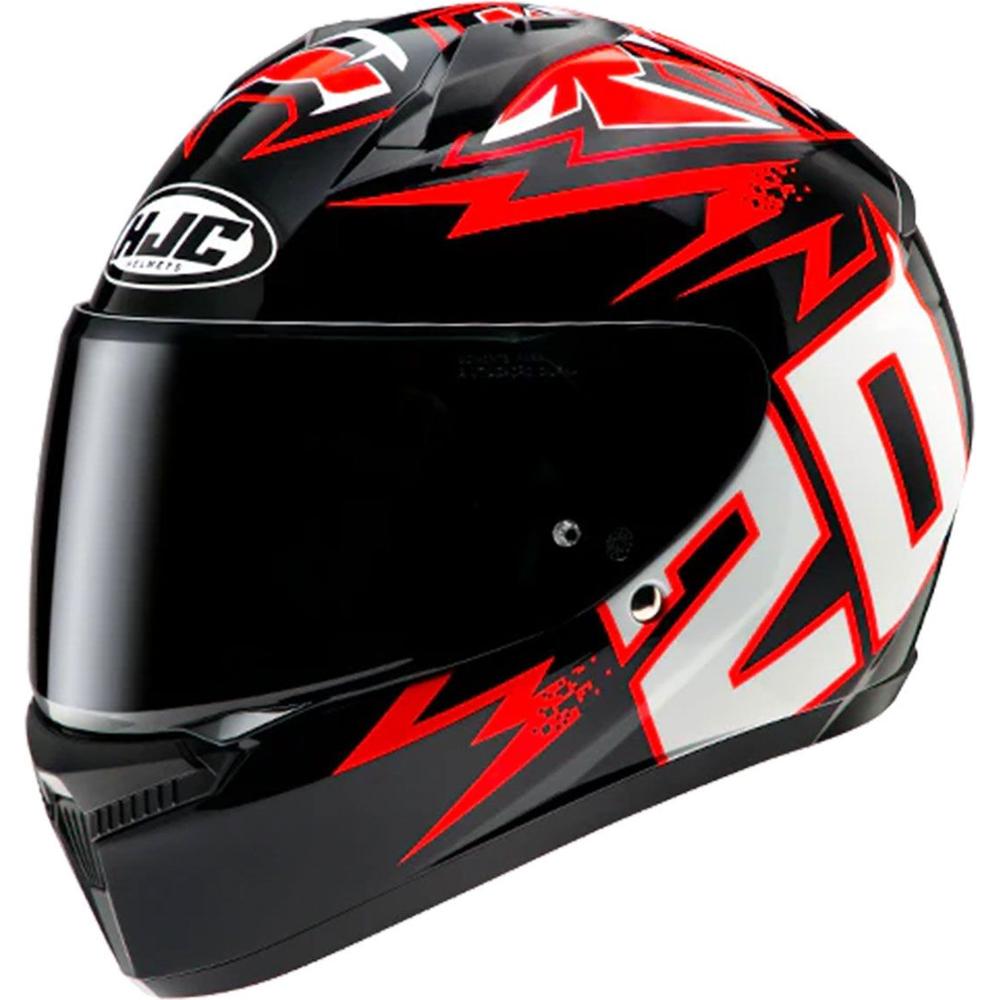 HJC C10 Diablo Mask Full Face Helmet MC1 Black / Red / White - FREE UK Shipping, FREE 365 Day Returns | Moto Central