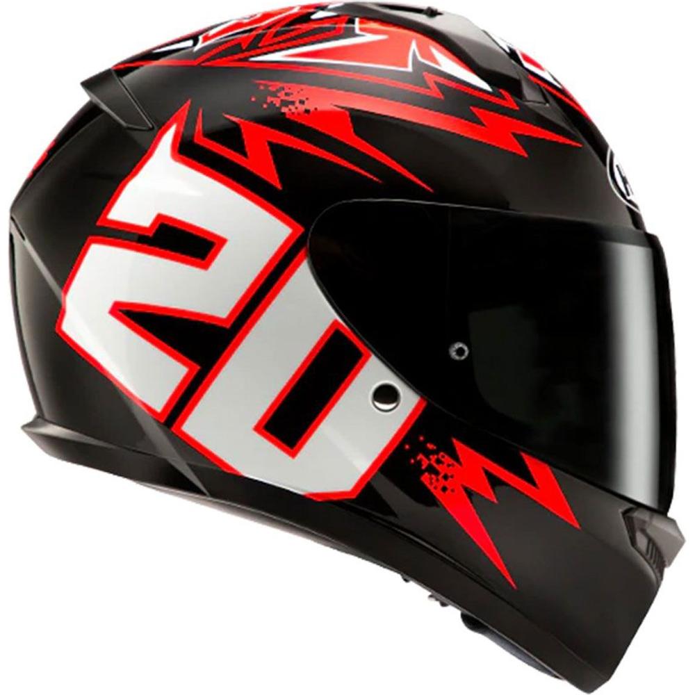 HJC C10 Diablo Mask Full Face Helmet MC1 Black / Red / White - FREE UK Shipping, FREE 365 Day Returns | Moto Central