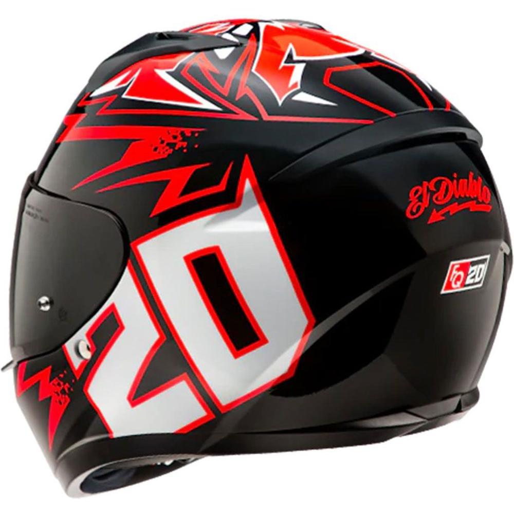 HJC C10 Diablo Mask Full Face Helmet MC1 Black / Red / White - FREE UK Shipping, FREE 365 Day Returns | Moto Central