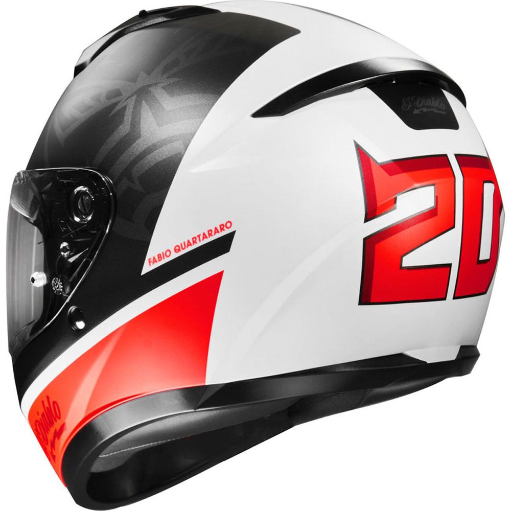 HJC C10 Fabio Quartararo 20 Full Face Helmet MC1SF Black / White / Red  - FREE UK Delivery - Moto Central