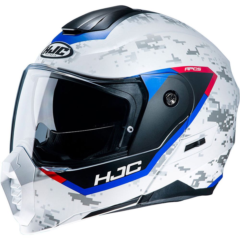 HJC C80 Bult Flip-Up Helmet MC21SF White / Red / Blue