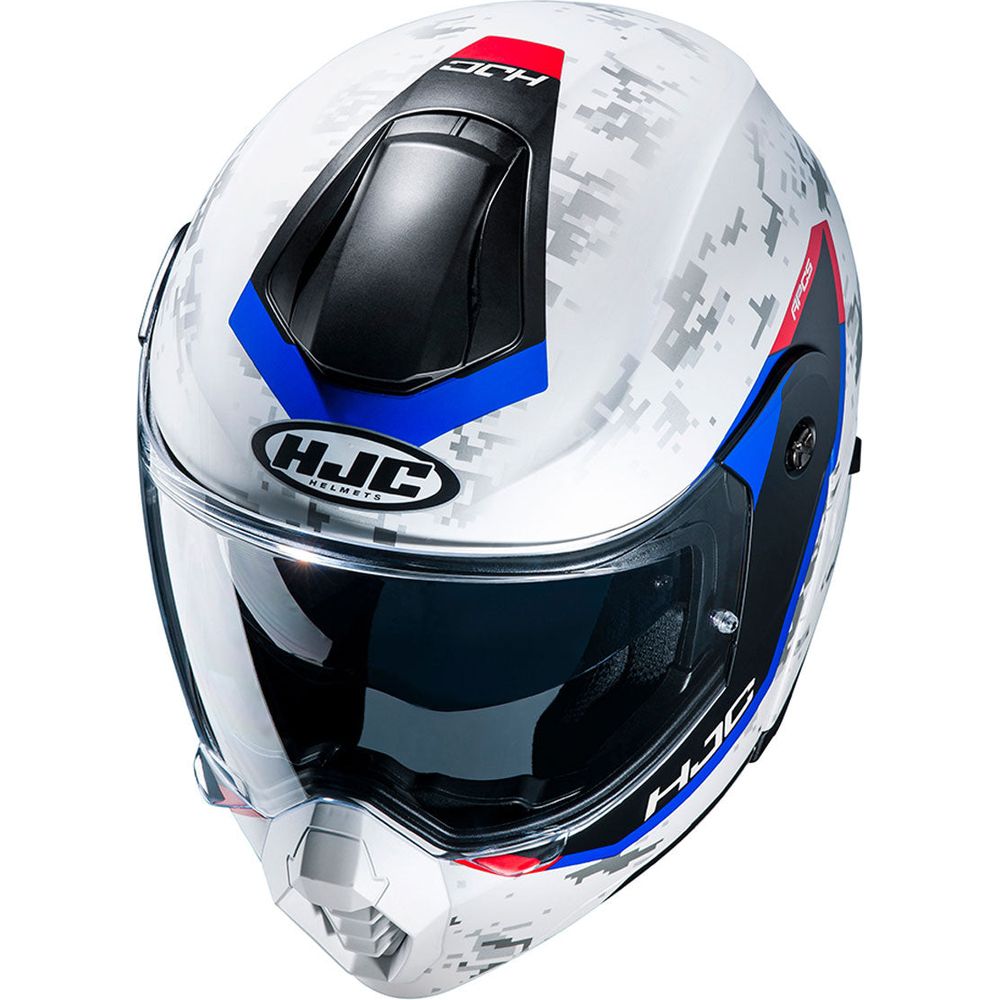 HJC C80 Bult Flip-Up Helmet MC21SF White / Red / Blue