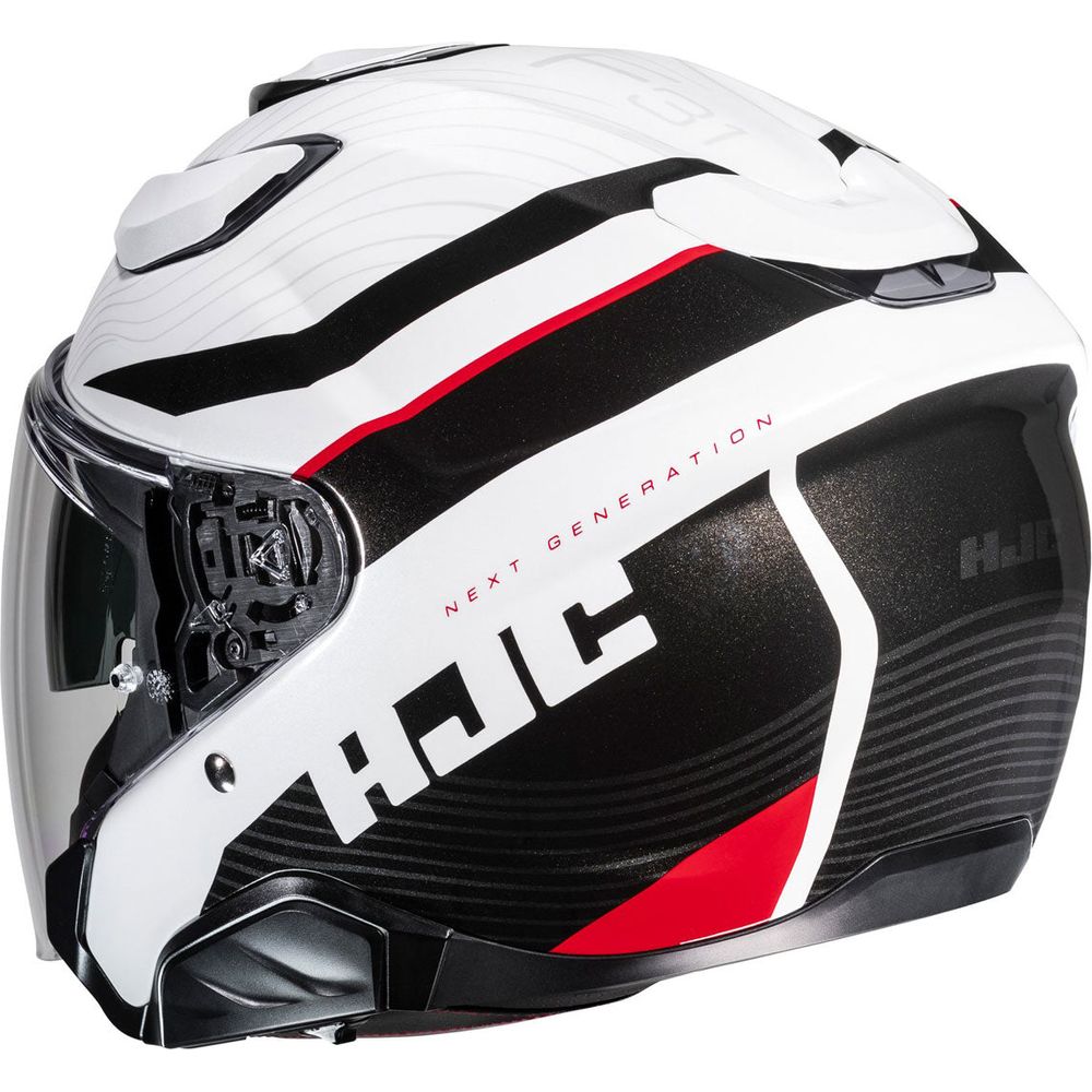 HJC F31 Naby Open Face Helmet MC1 Red / White / Black  - FREE UK Shipping, FREE 365 Day Returns | Moto Central