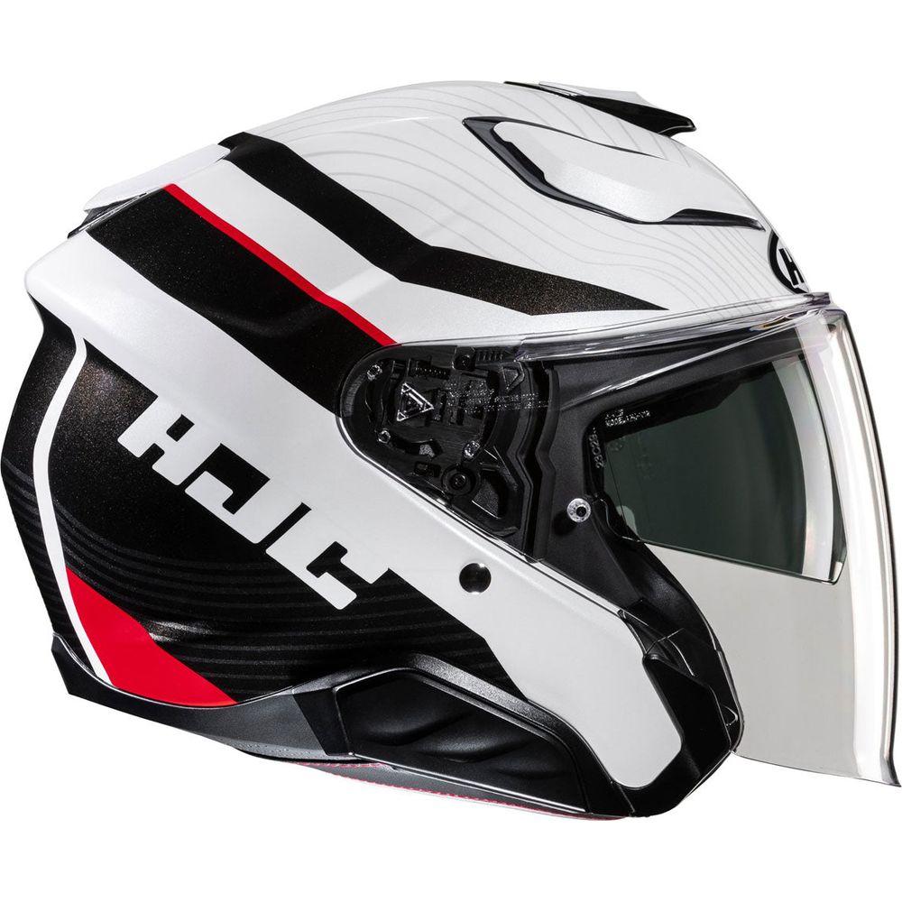 HJC F31 Naby Open Face Helmet MC1 Red / White / Black  - FREE UK Shipping, FREE 365 Day Returns | Moto Central