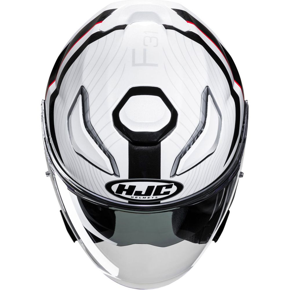 HJC F31 Naby Open Face Helmet MC1 Red / White / Black  - FREE UK Shipping, FREE 365 Day Returns | Moto Central