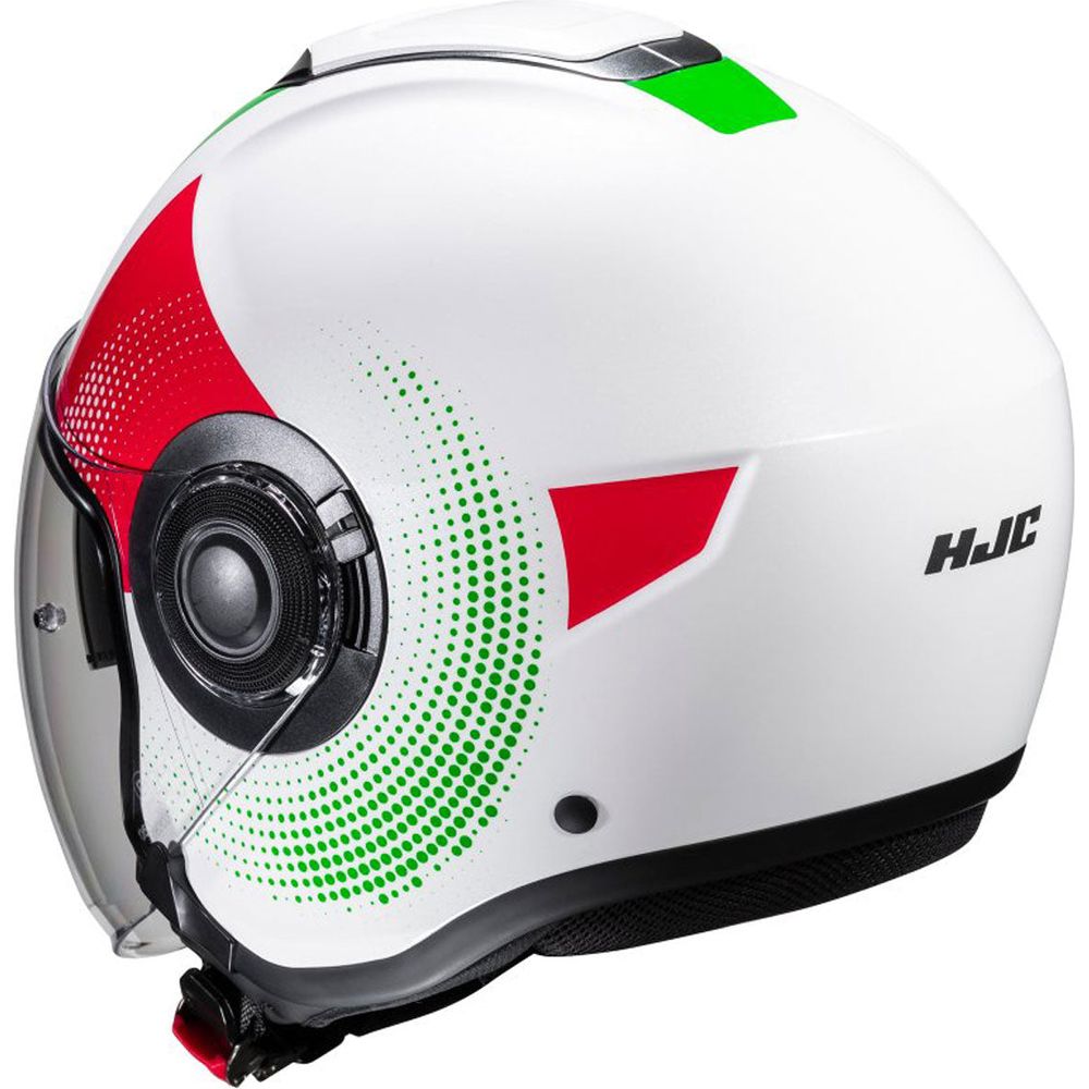 HJC I40N Pyle Open Face Helmet MC41 Green / White / Red  - FREE UK Shipping, FREE 365 Day Returns | Moto Central