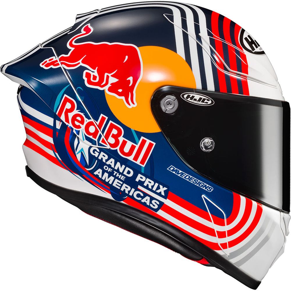 HJC RPHA 1 Red Bull Austin Full Face Helmet MC21 White / Red / Blue