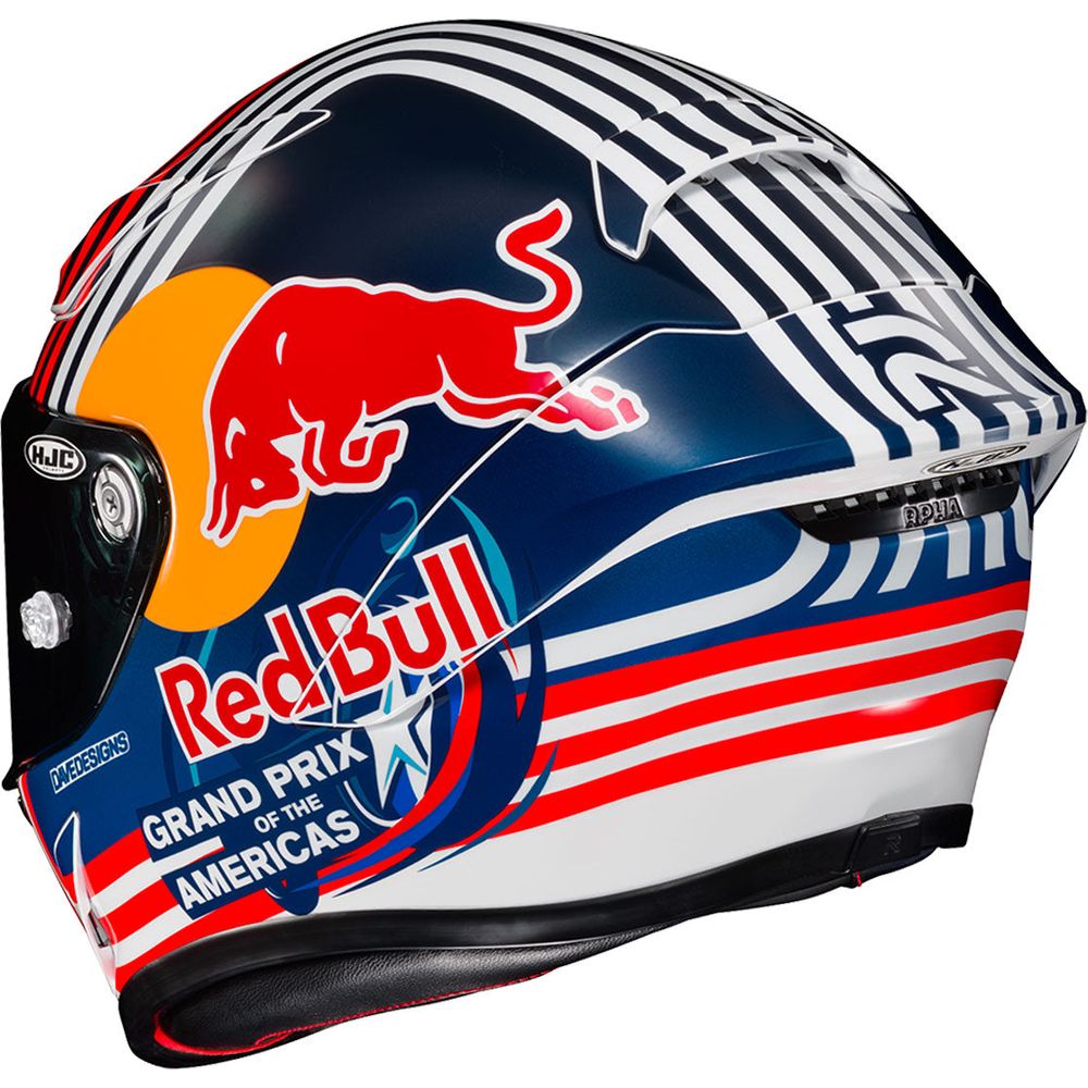 HJC RPHA 1 Red Bull Austin Full Face Helmet MC21 White / Red / Blue