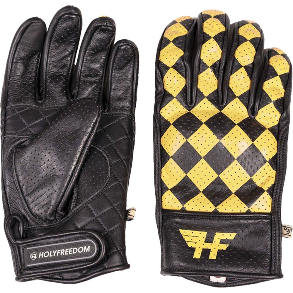 Holy Freedom Bullit Leather Gloves Black / Yellow