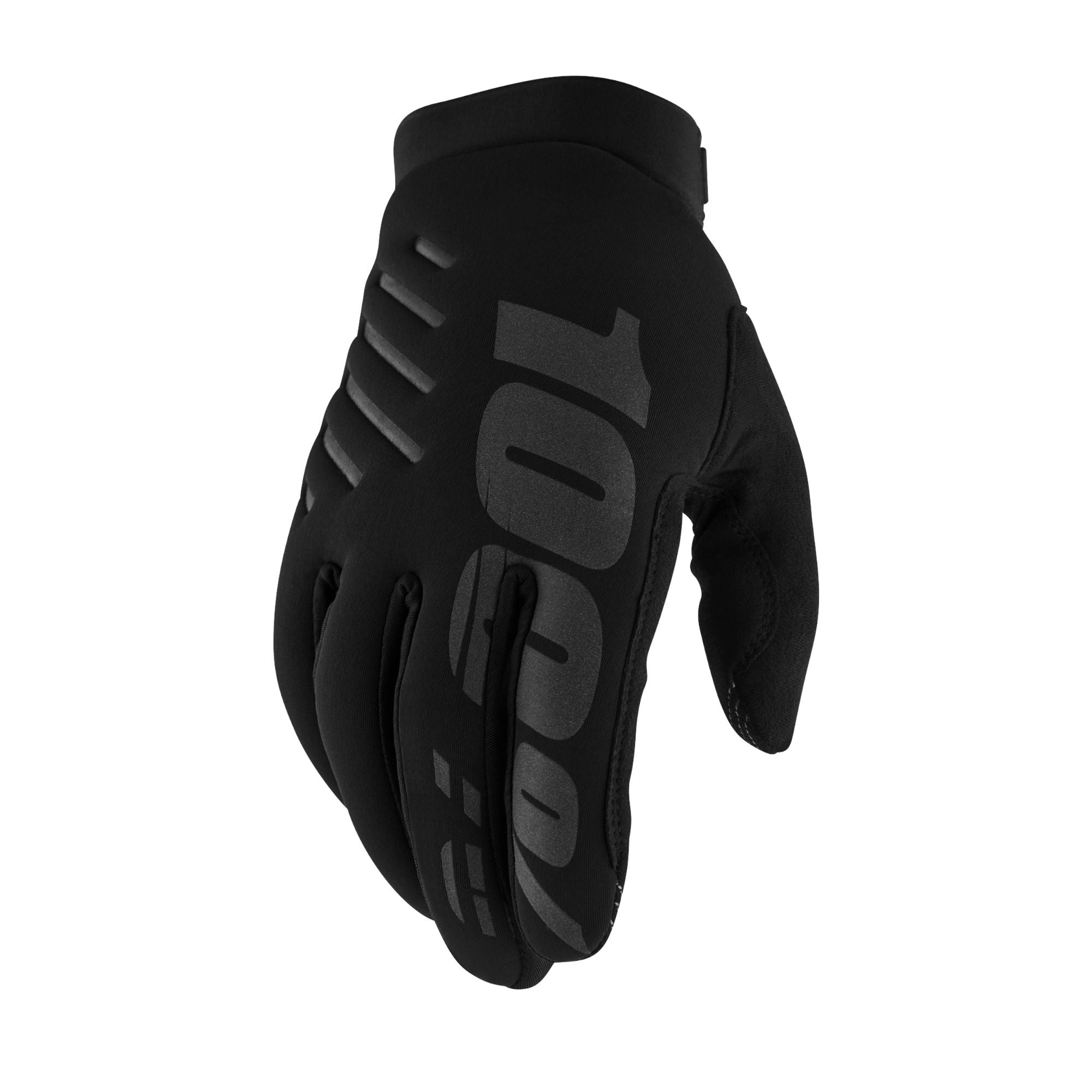 100% Brisker Cold Weather Gloves Black / Grey - FREE UK Shipping, FREE 365 Day Returns | Moto Central