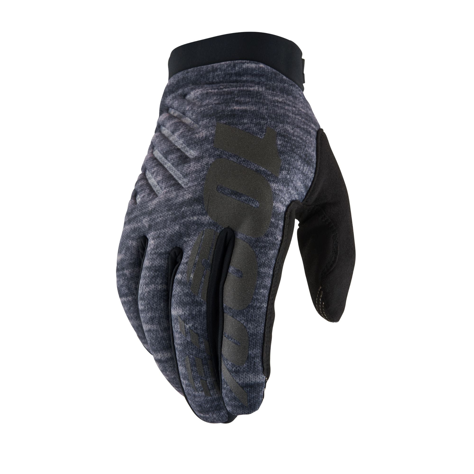 100% Brisker Cold Weather Gloves Heather Grey - FREE UK Shipping, FREE 365 Day Returns | Moto Central