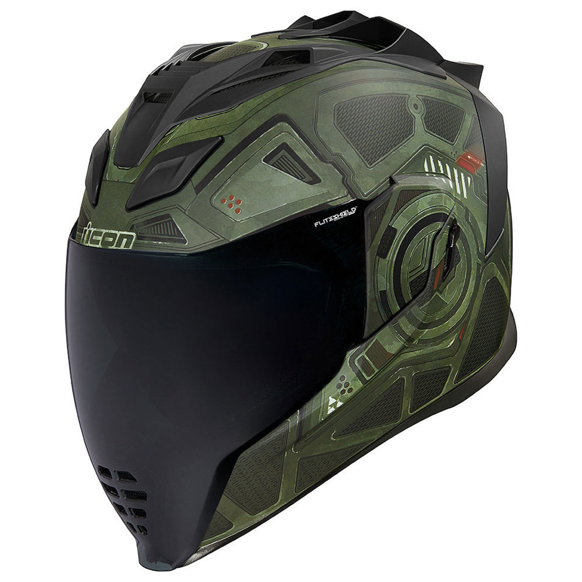 Icon Airflite Helmet Blockchain Green