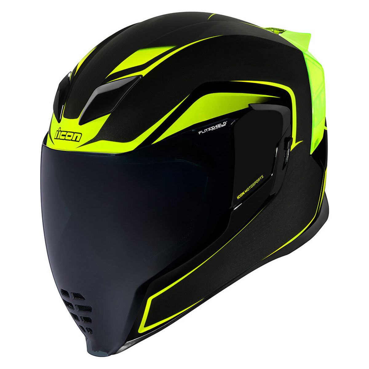 Icon Airflite Helmet Crosslink Hi-Viz Green / Black