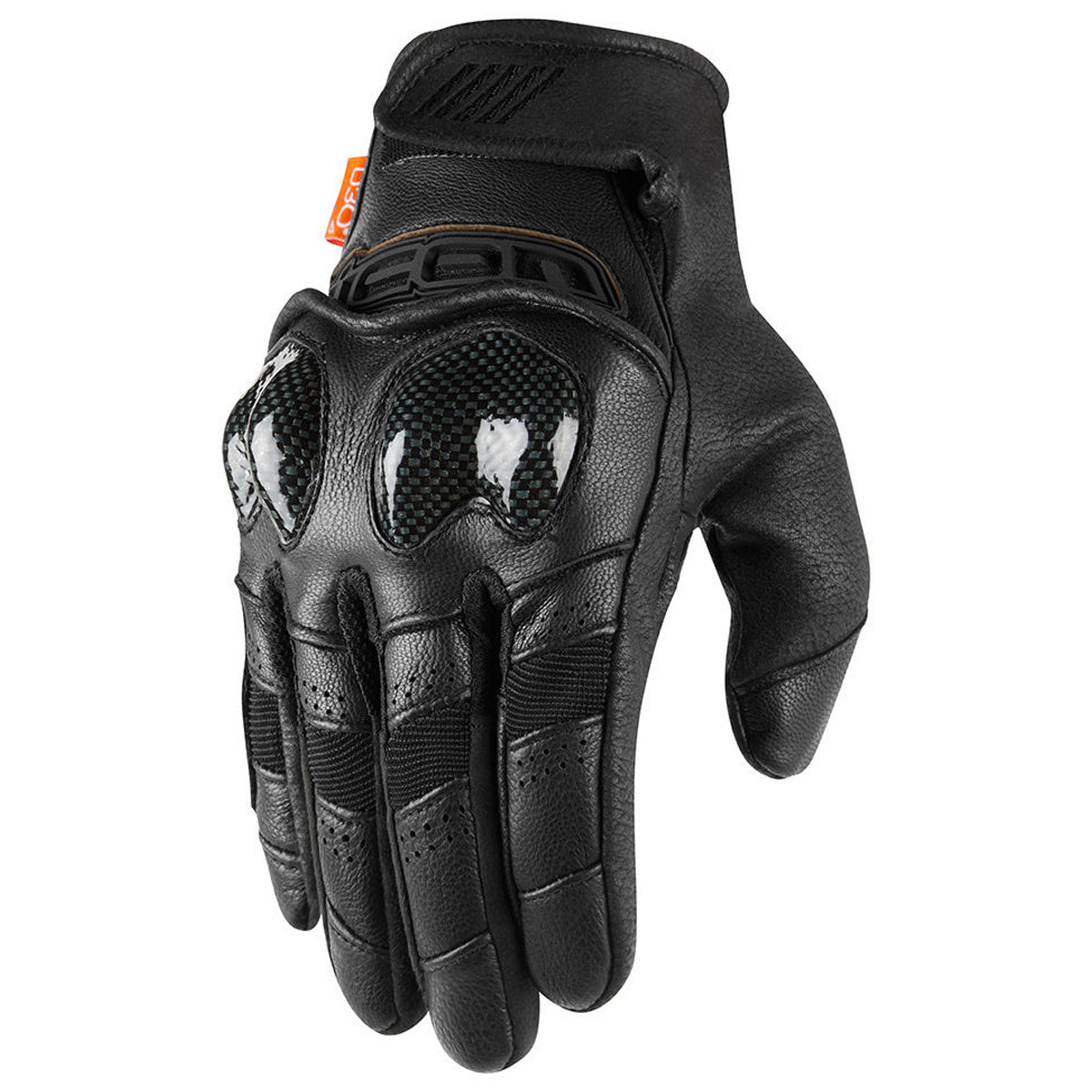 Icon Contra 2 Leather Gloves Black