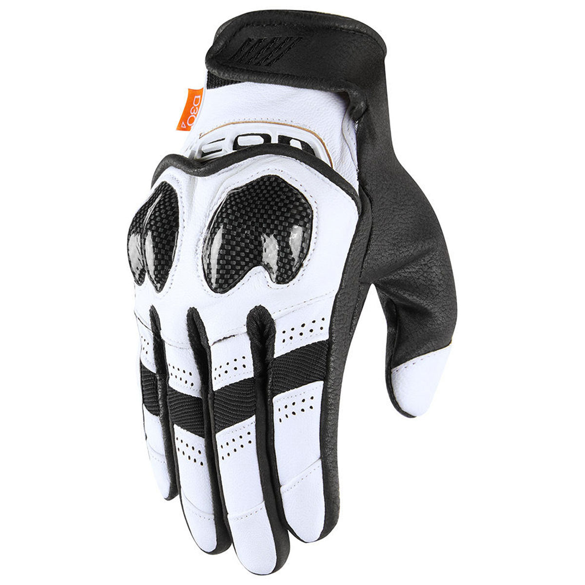 Icon Contra 2 Leather Gloves White