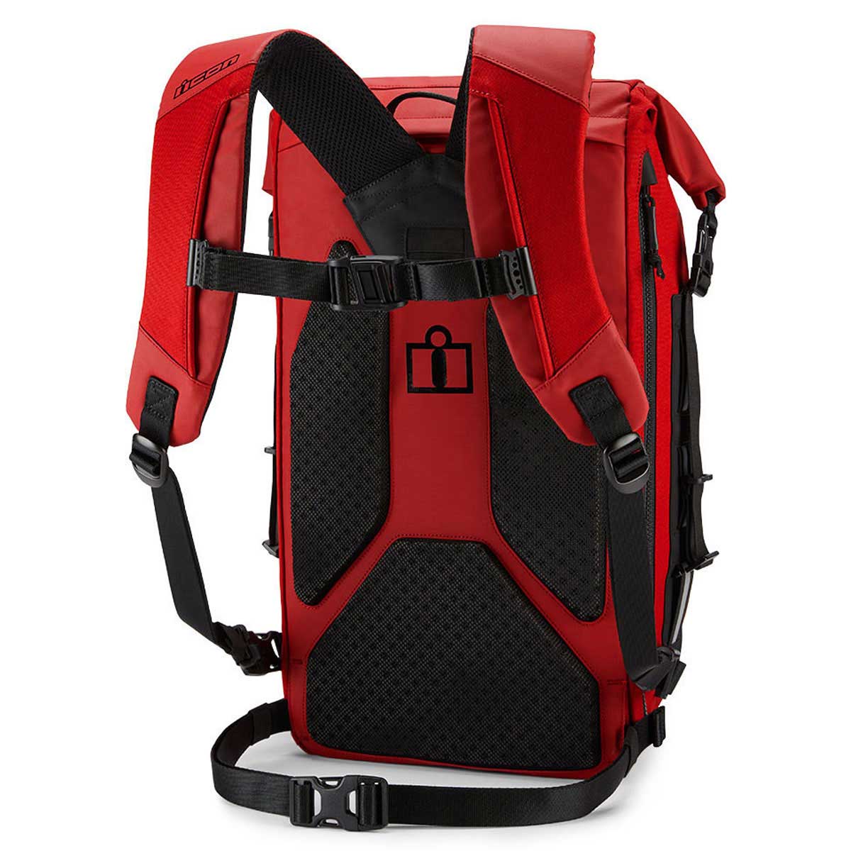 Icon Dreadnaught Roll Top Backpack Red