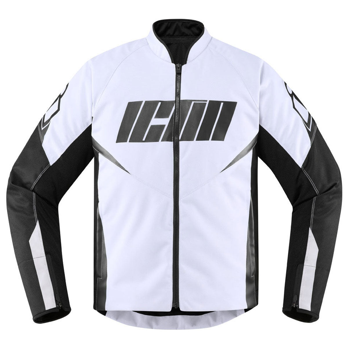 Icon Hooligan Textile Jacket White  - FREE UK Delivery - Moto Central