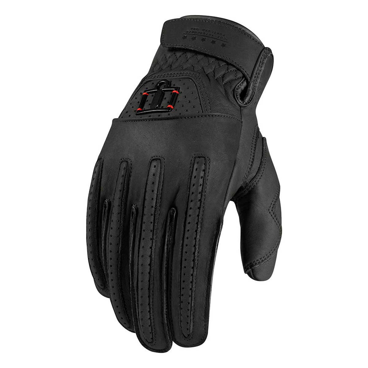 Icon Rimfire Short Gloves Black  - FREE UK Delivery - Moto Central