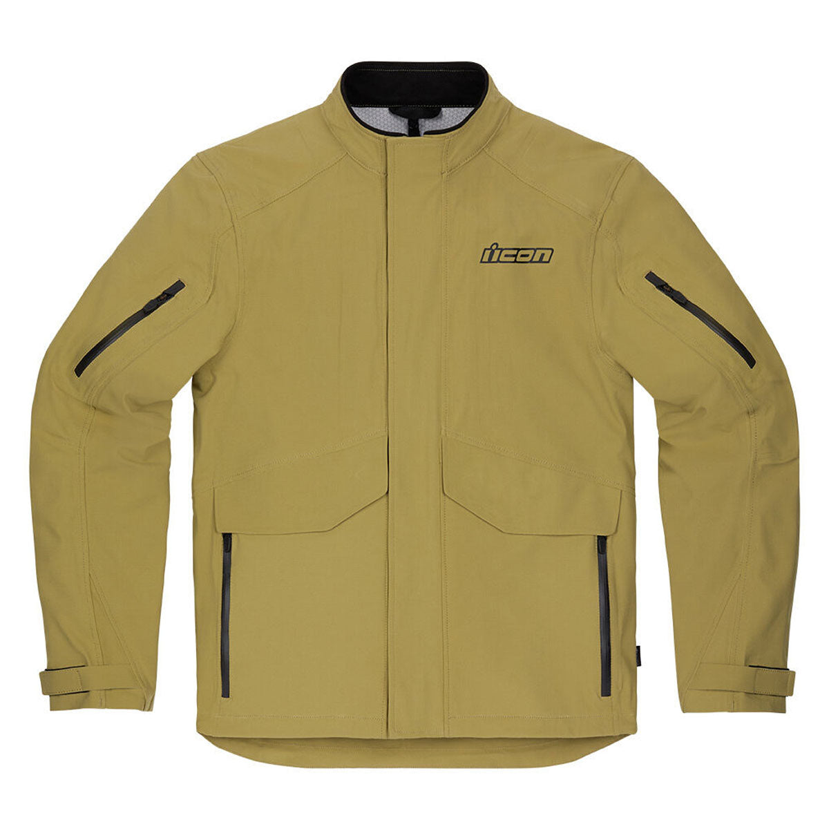 Icon Stormhawk Waterproof Textile Jacket Tan  - FREE UK Delivery - Moto Central