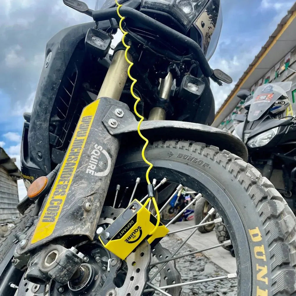 Squire Reminder Cable Disc Lock Yellow - FREE UK Shipping, FREE 365 Day Returns | Moto Central