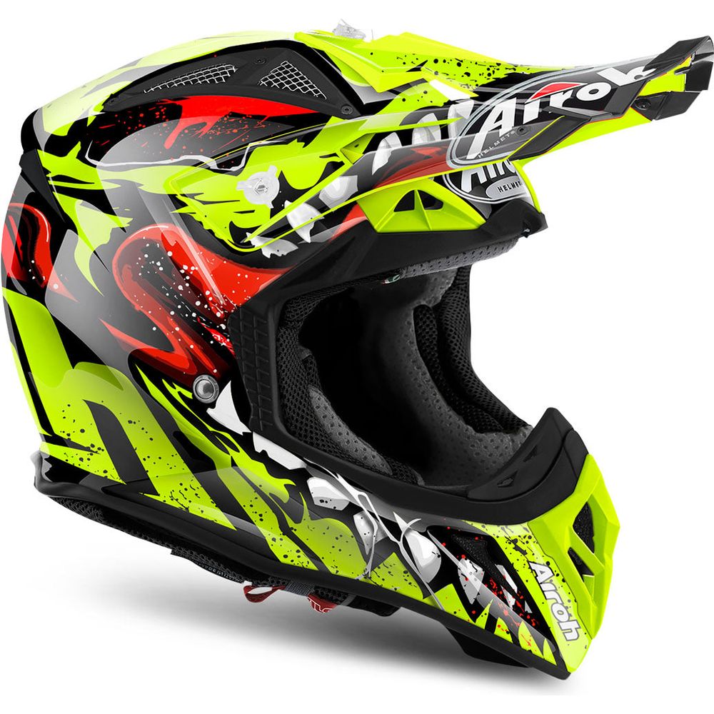 Airoh Aviator 2.2 Grim Motocross Helmet Yellow