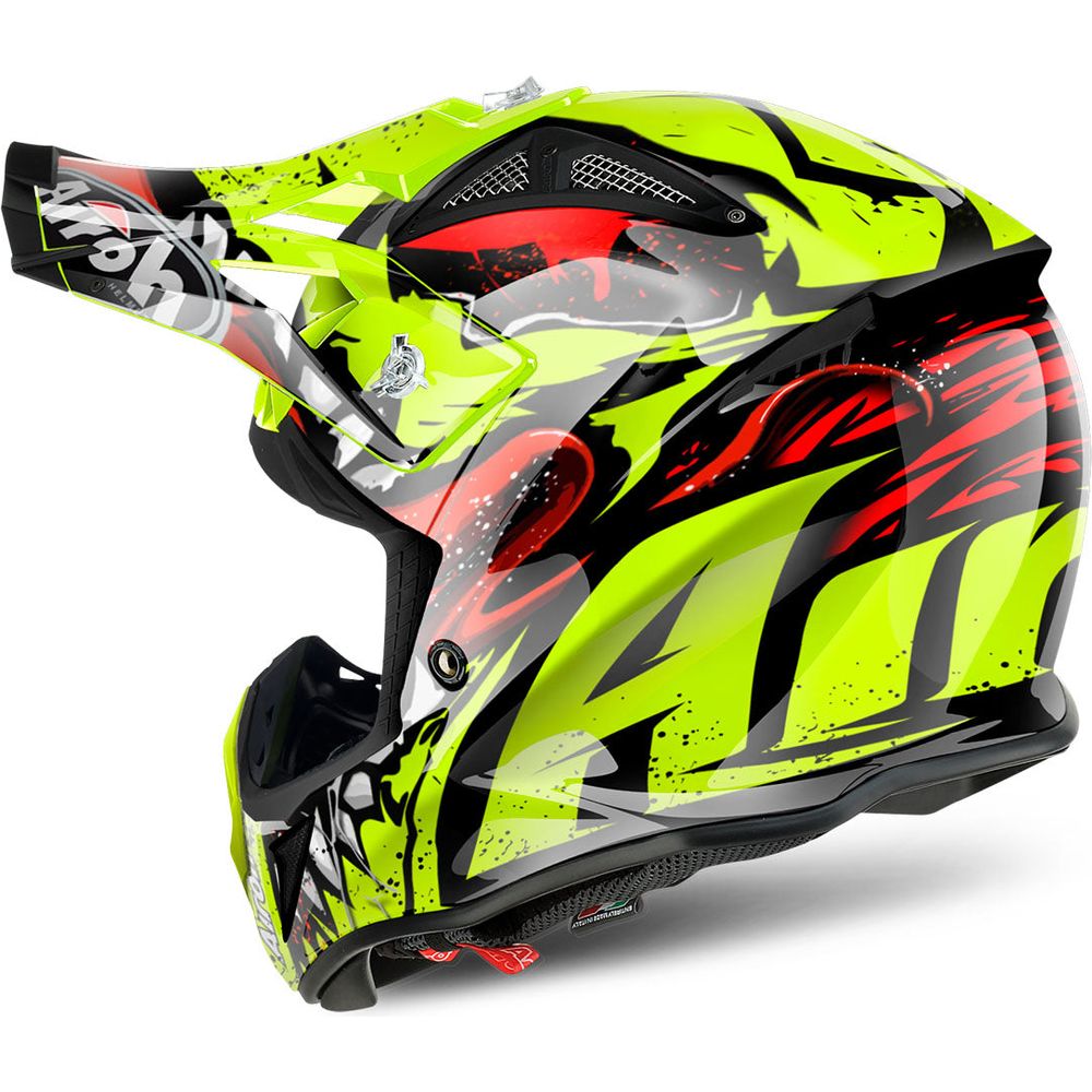 Airoh Aviator 2.2 Grim Motocross Helmet Yellow