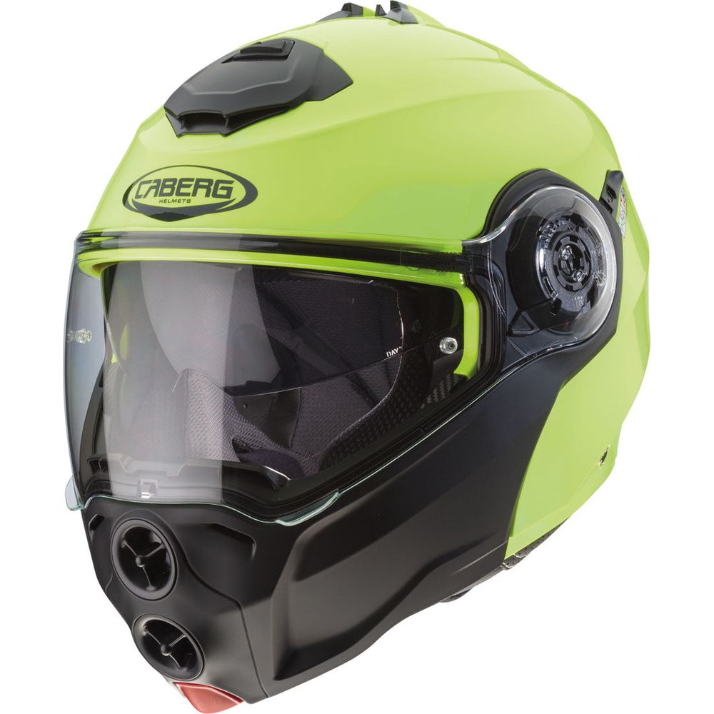 Caberg Droid Plain Flip-Up Helmet Hi-Viz Yellow