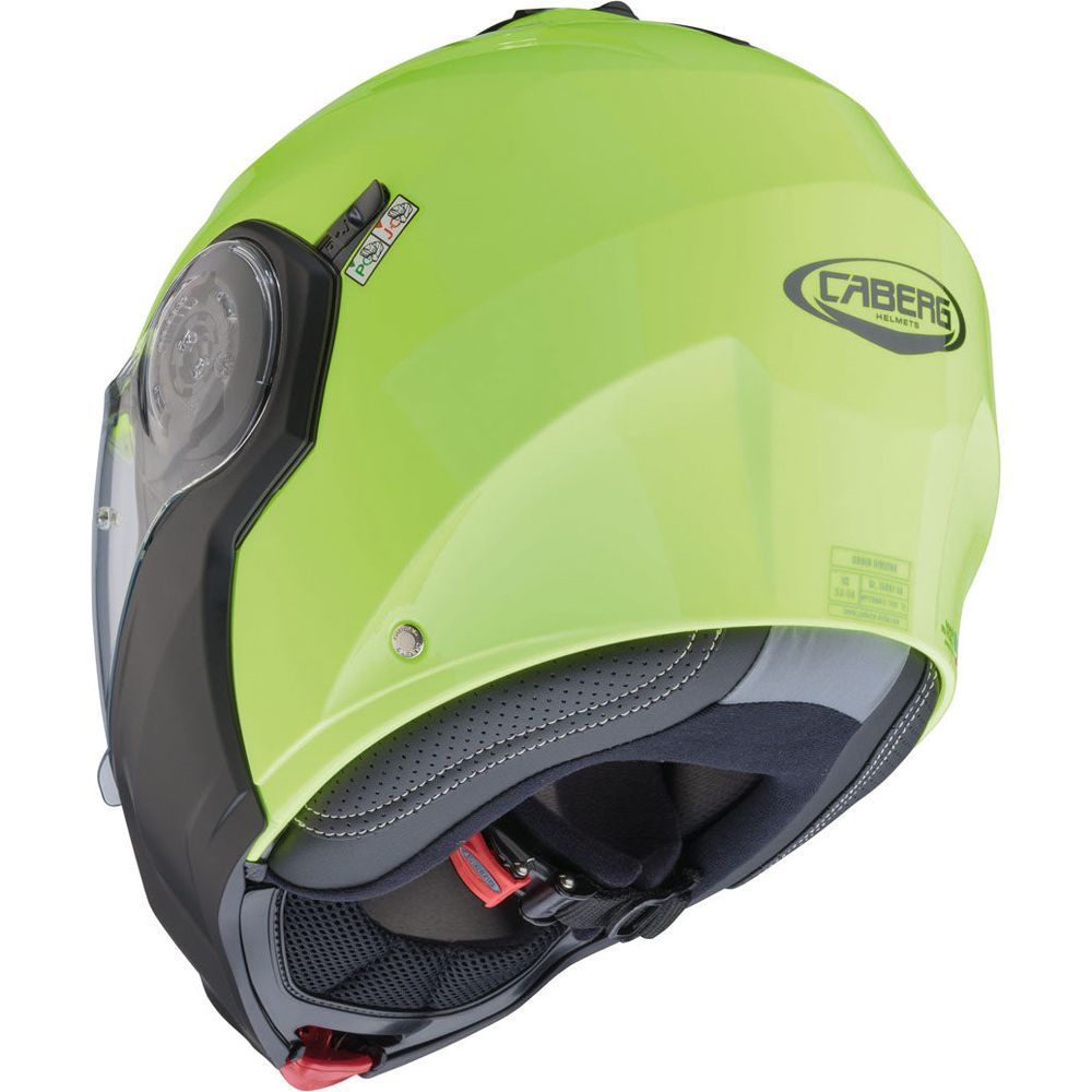 Caberg Droid Plain Flip-Up Helmet Hi-Viz Yellow