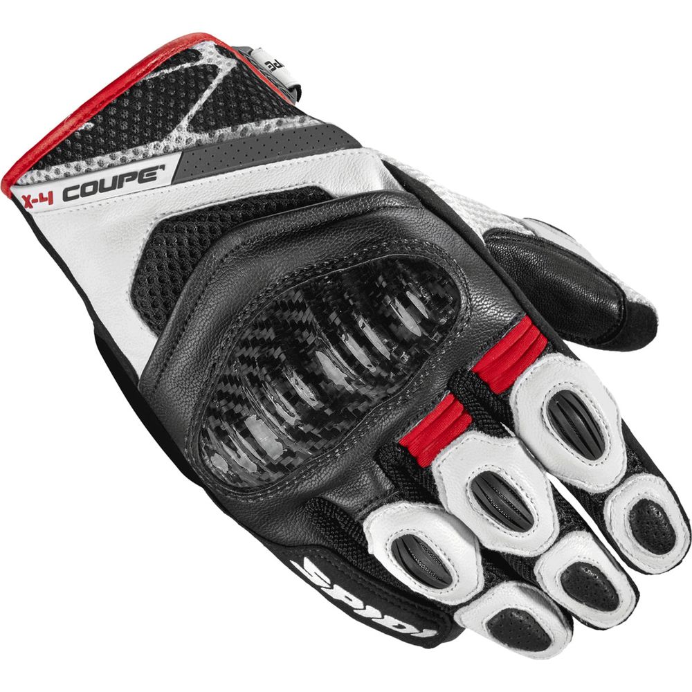 Spidi X4 Coupe CE Textile Gloves Black / White / Red