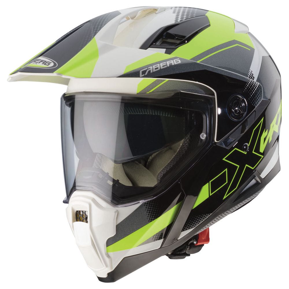 Caberg X-Trace Spark Plain Full Face Helmet Matt Black / Anthracite / Fluo Yellow - FREE UK Shipping, FREE 365 Day Returns | Moto Central