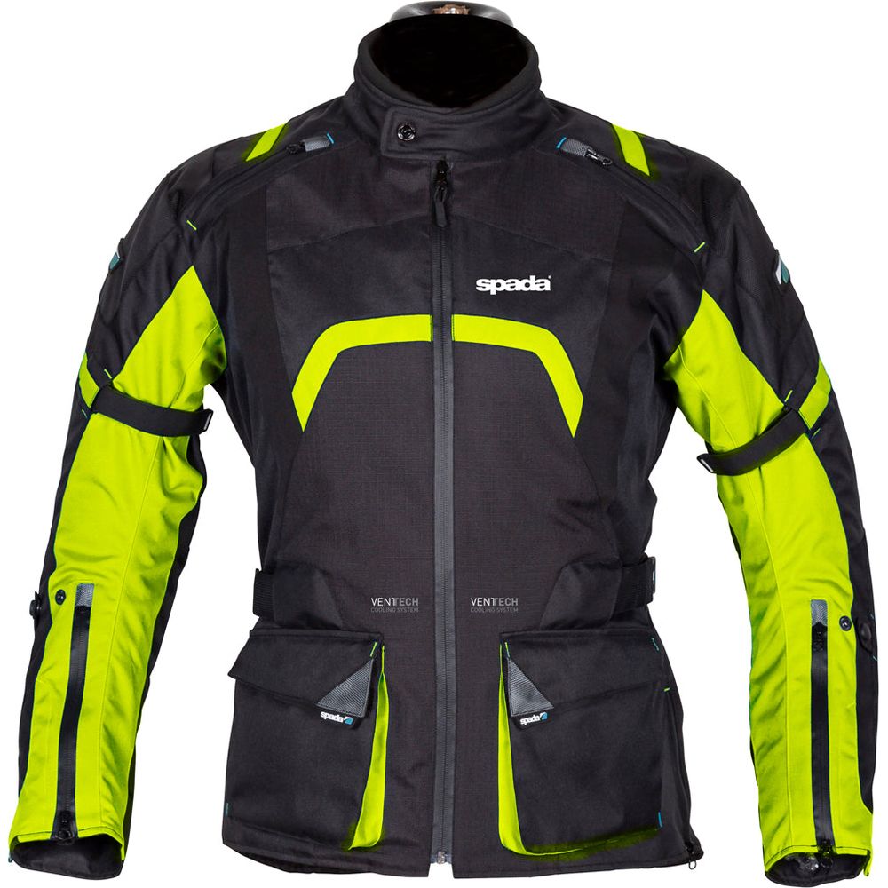 Spada Base Textile Jacket Black / Fluo Yellow