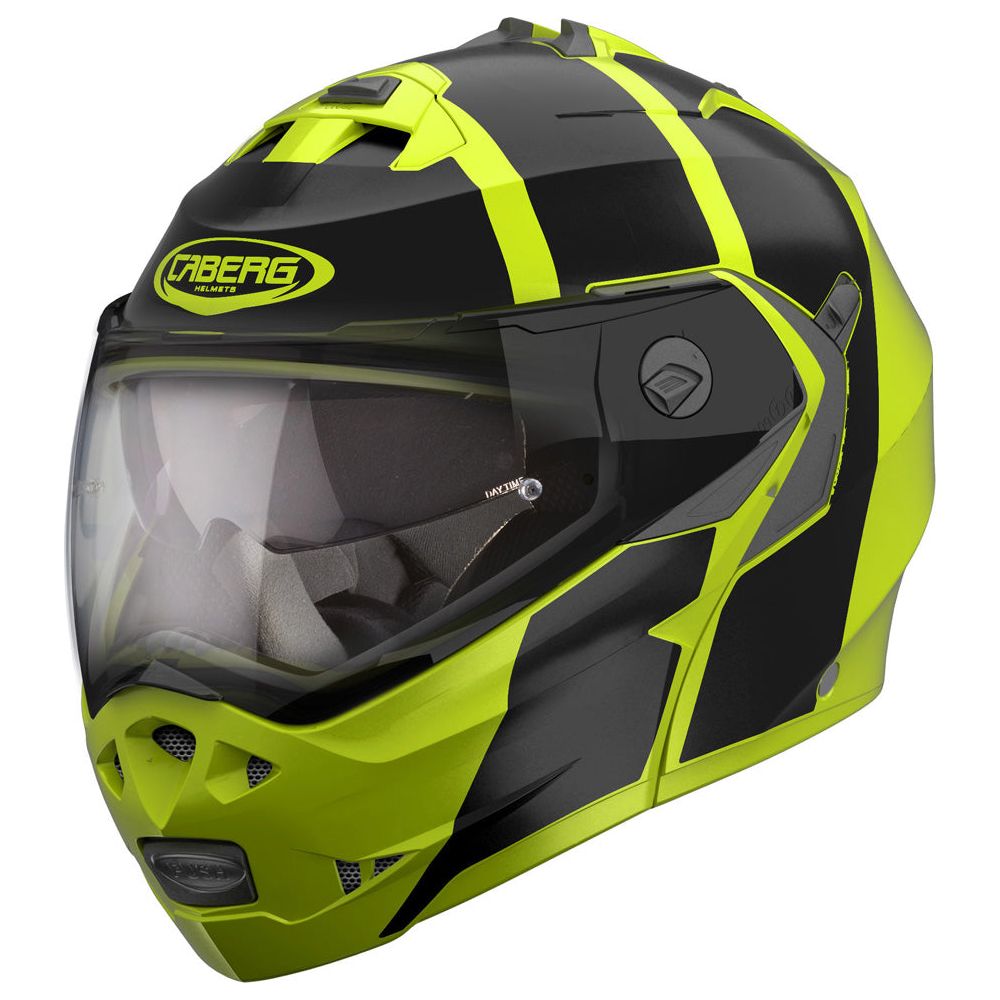 Caberg Duke 2 Impact Flip-Up Helmet Fluo Yellow / Black - FREE UK Shipping, FREE 365 Day Returns | Moto Central