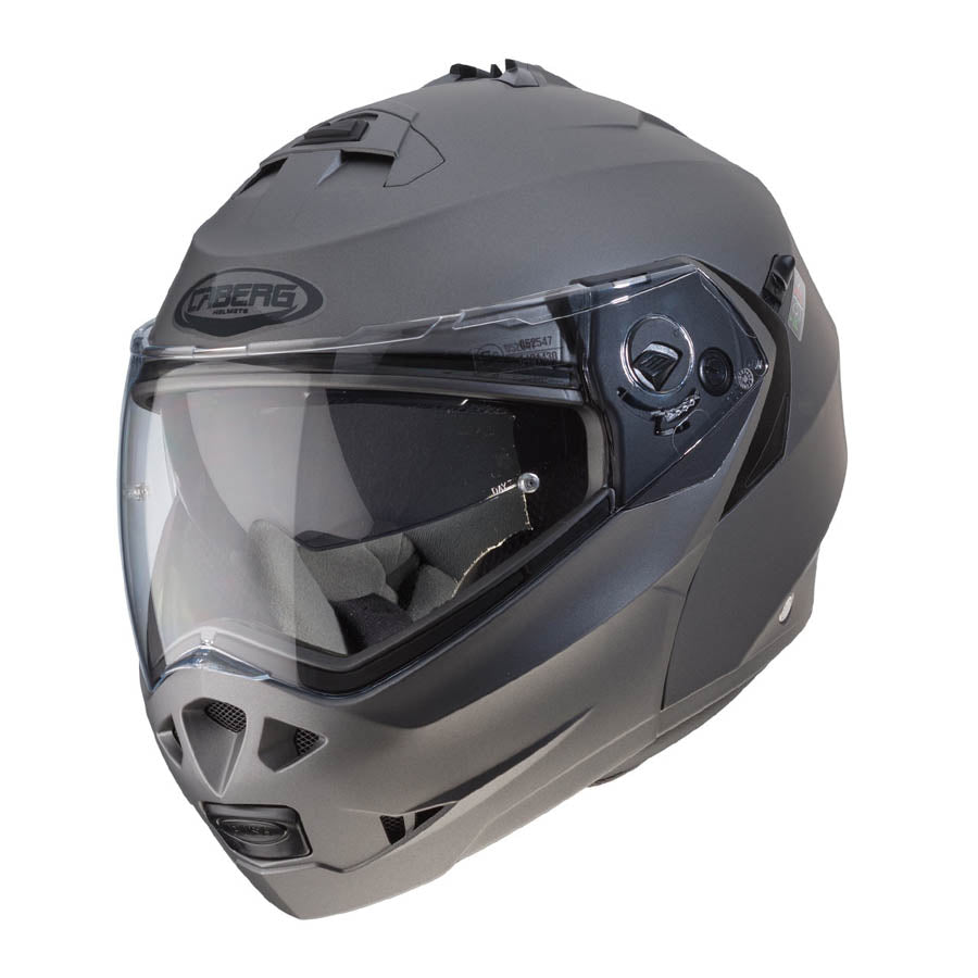 Caberg Duke 2 Plain Flip-Up Helmet Matt Gun - FREE UK Shipping, FREE 365 Day Returns | Moto Central