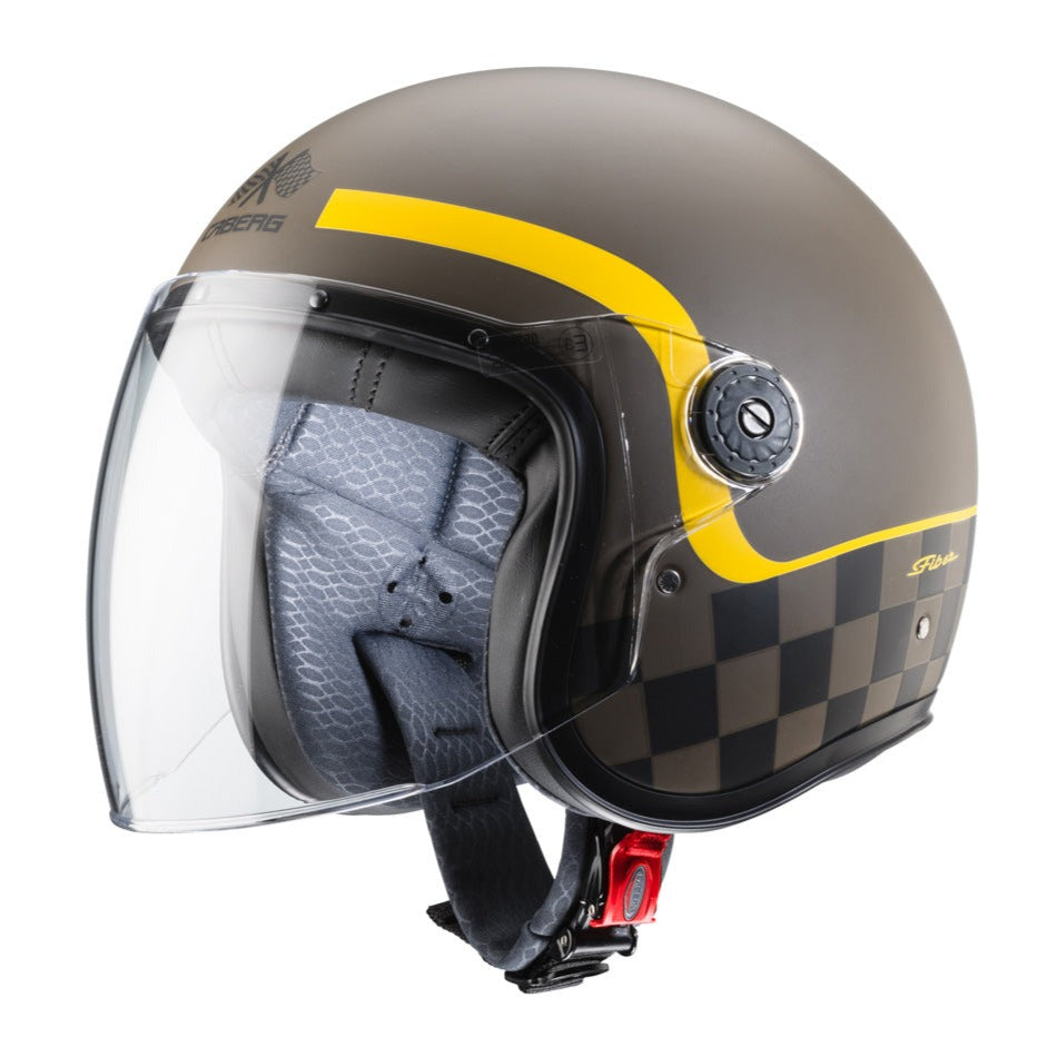 Caberg Freeride Formula Open Face Helmet Matt Brown / Yellow