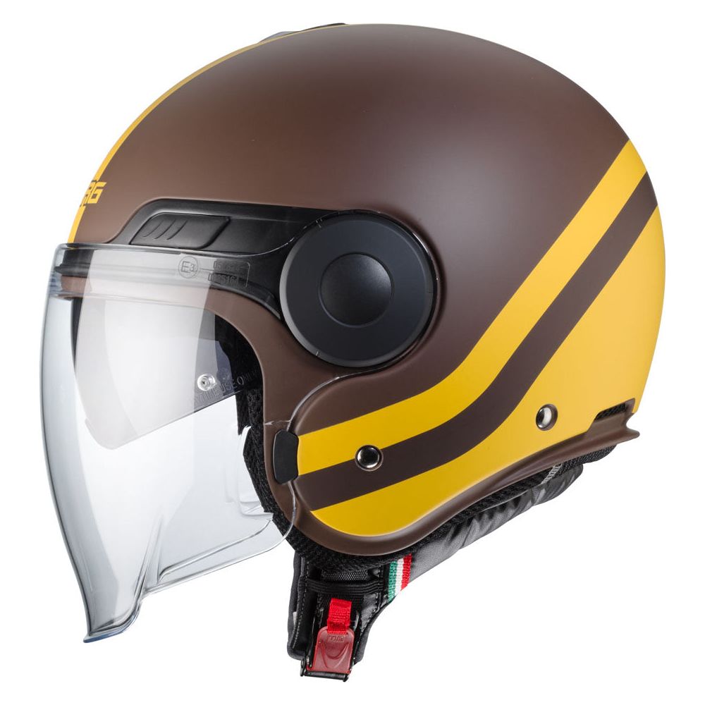 Caberg Uptown Chrono Open Face Helmet Brown / Mustard Yellow