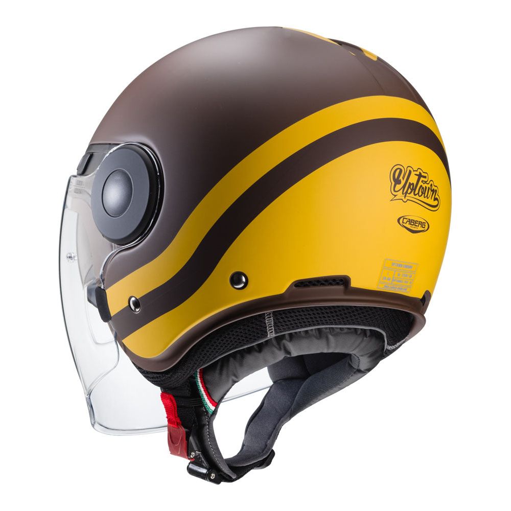 Caberg Uptown Chrono Open Face Helmet Brown / Mustard Yellow