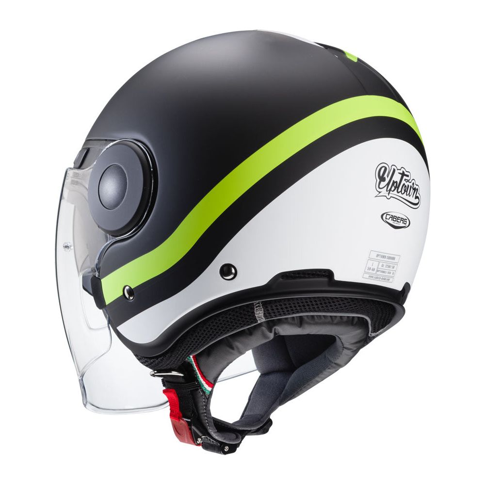 Caberg Uptown Chrono Open Face Helmet Matt Black / Fluo Yellow