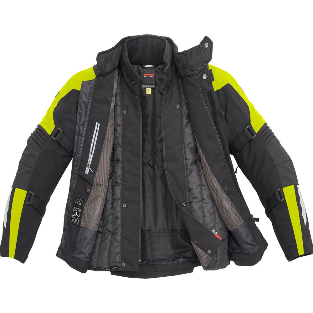 Spidi Alpen Trophy CE Textile Jacket Black / Fluo Yellow