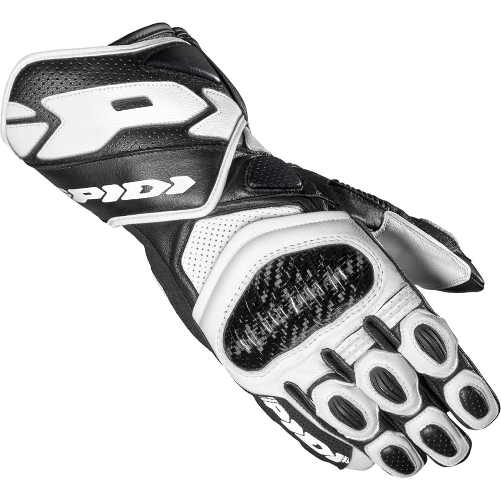 Spidi Carbo 7 CE Leather Gloves White / Black