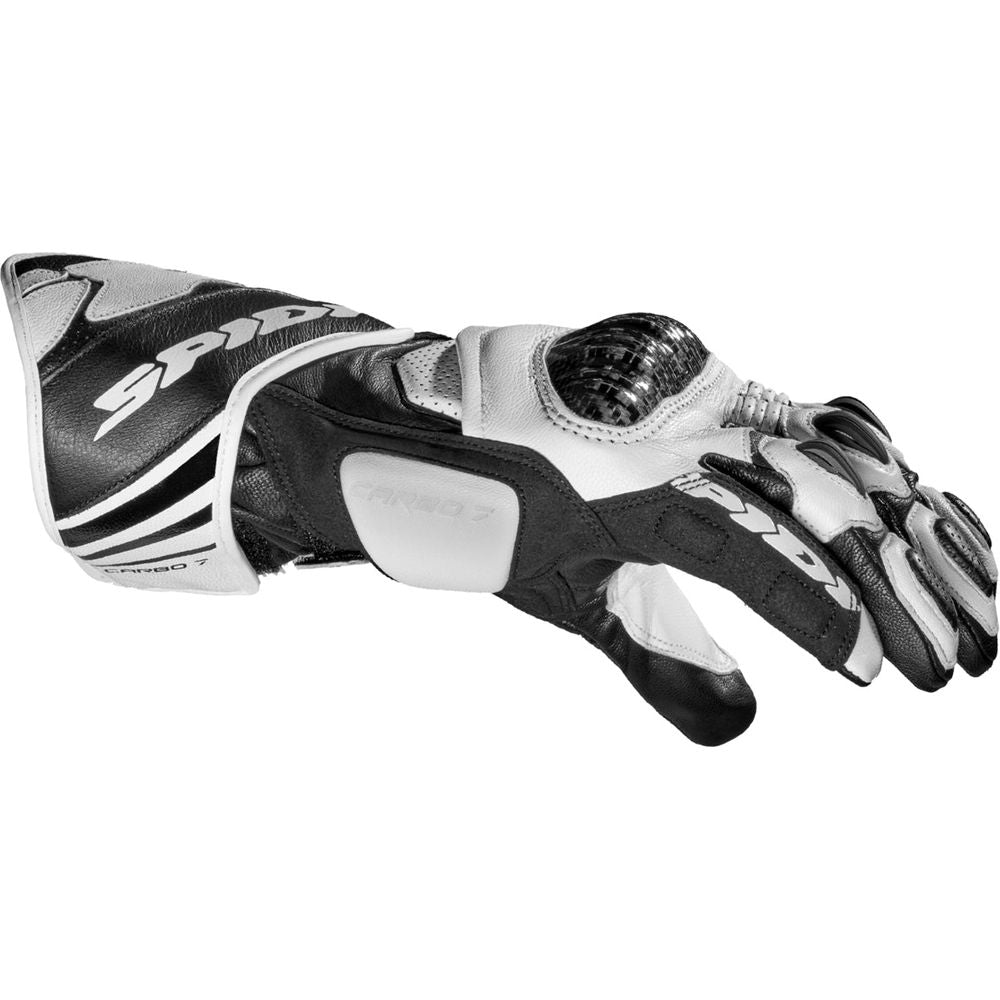 Spidi Carbo 7 CE Leather Gloves White / Black