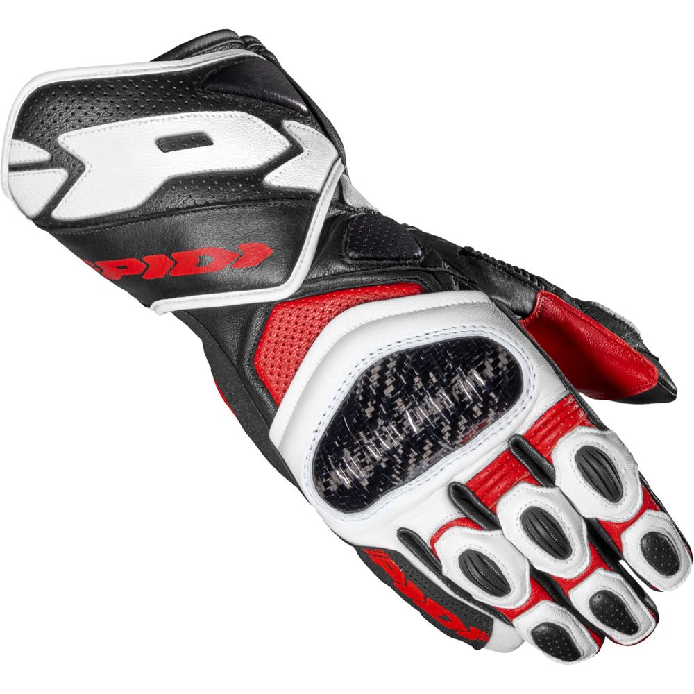 Spidi Carbo 7 CE Leather Gloves Red / Black