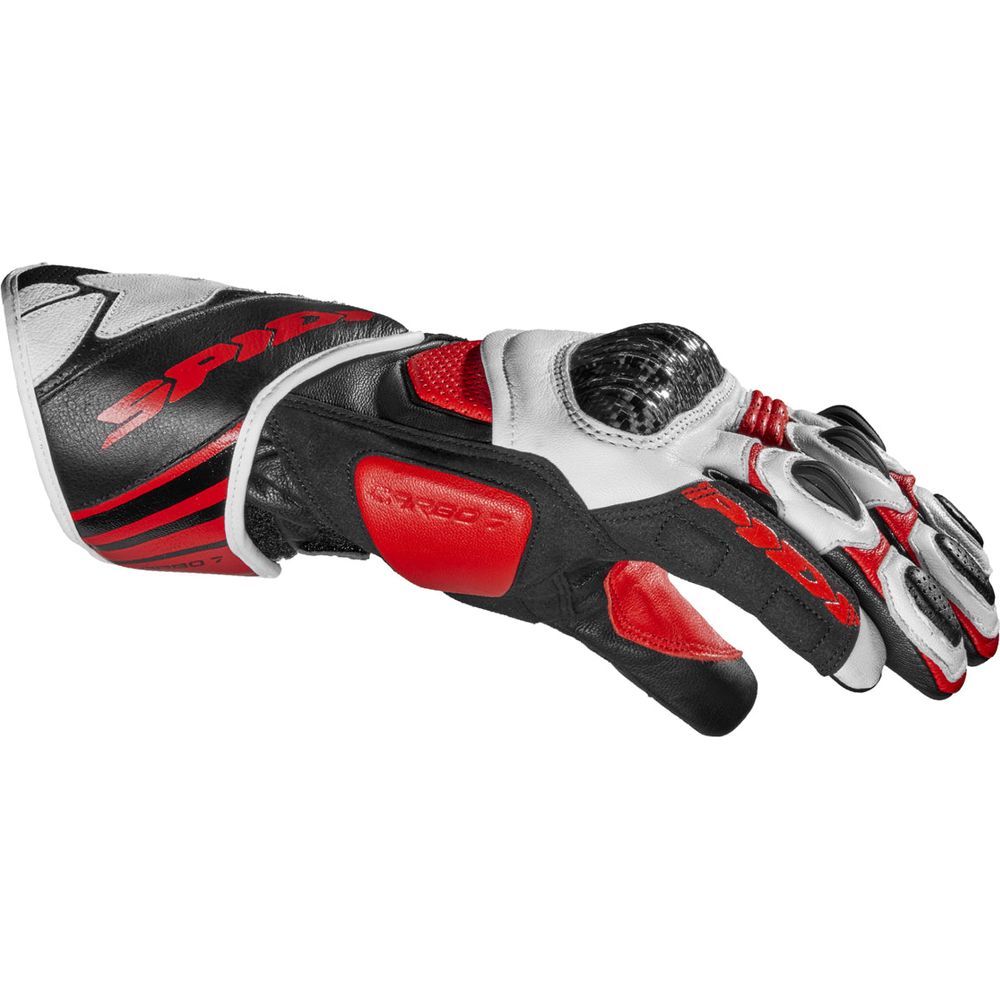 Spidi Carbo 7 CE Leather Gloves Red / Black