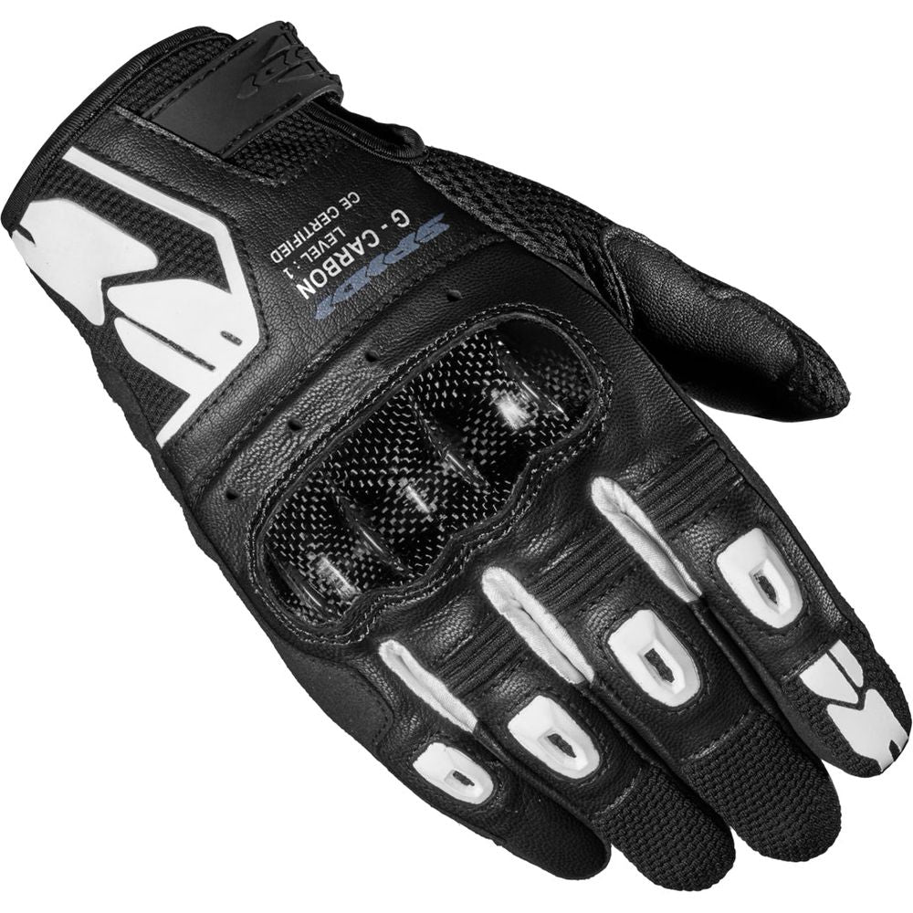 Spidi G-Carbon CE Leather Gloves Black / White