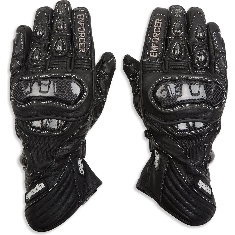 Spada Enforcer Waterproof CE Leather Gloves Black