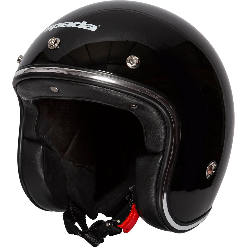 Spada Classic Plain Open Face Helmet Gloss Black - FREE UK Shipping, FREE 365 Day Returns | Moto Central