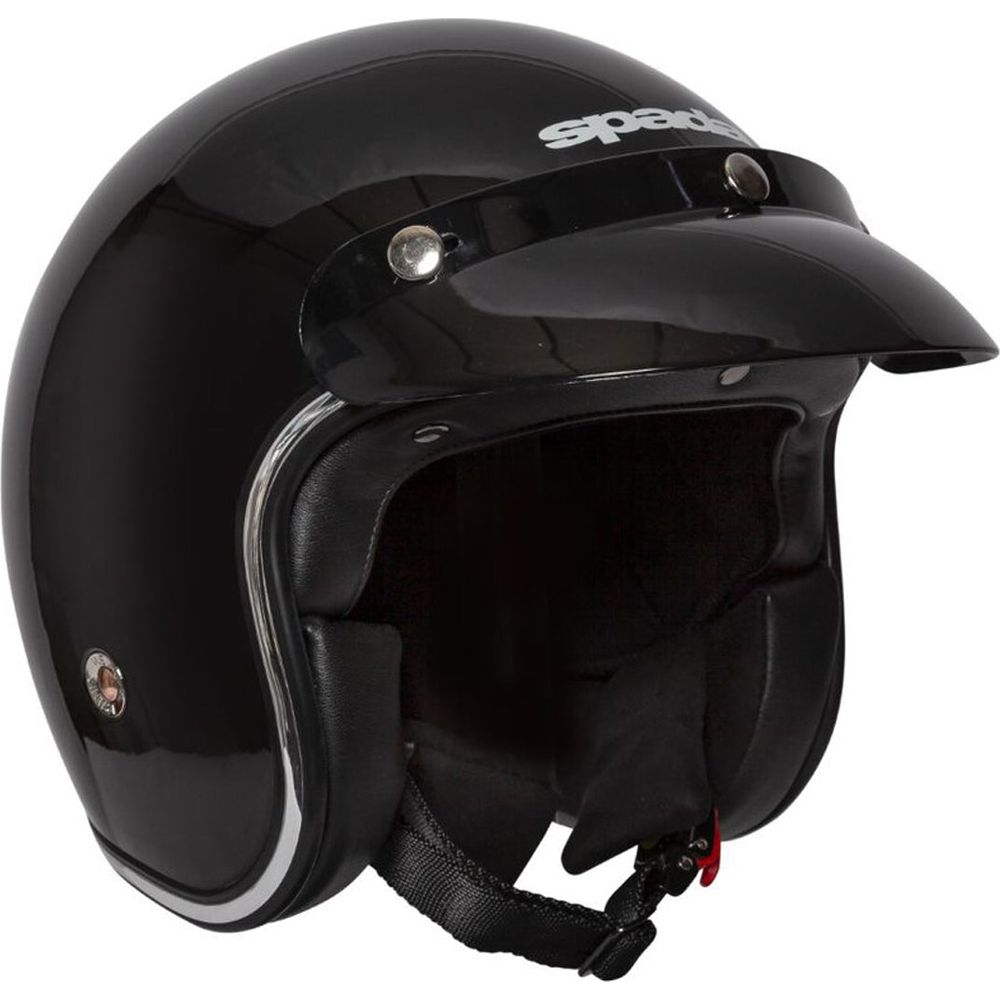 Spada Classic Plain Open Face Helmet Gloss Black