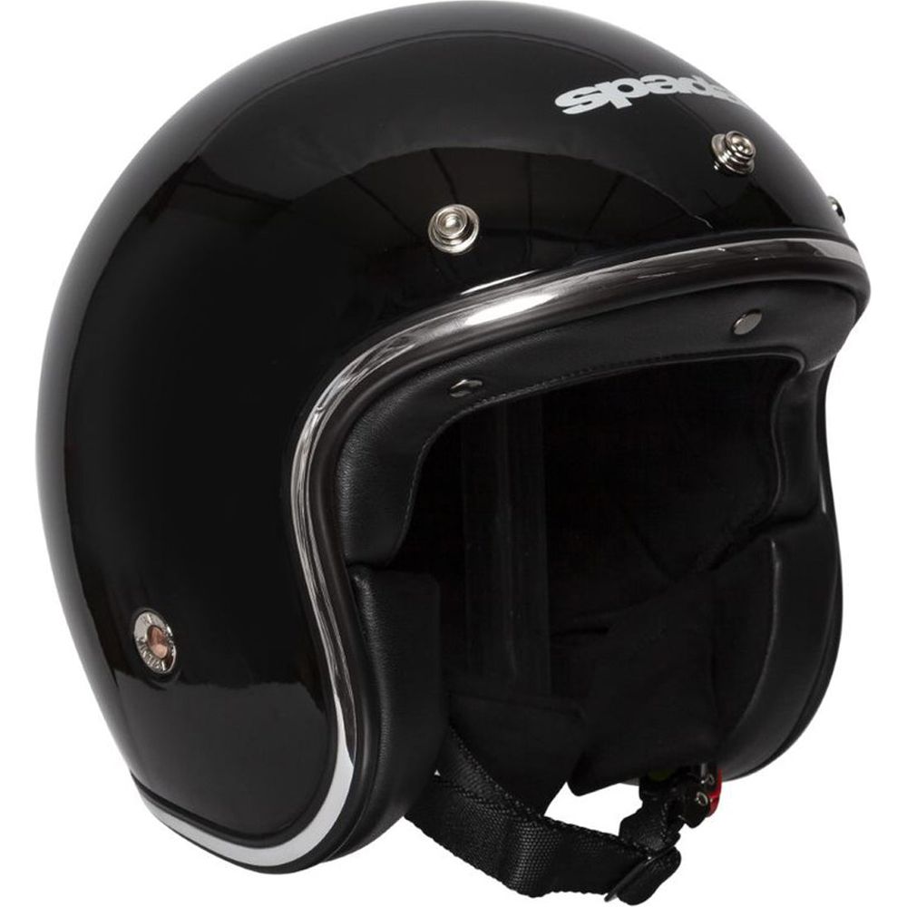 Spada Classic Plain Open Face Helmet Gloss Black